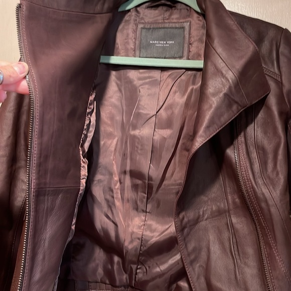 Andrew Marc Women's Asymmetrical Leather Jacket - Small - Picture 10 of 15